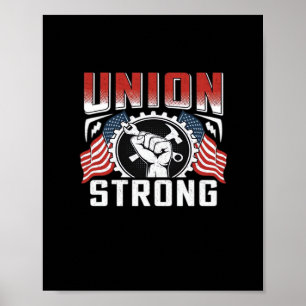 Union Strong American Flag Labour Day Essential Poster