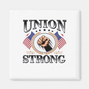 Union Strong American Flag Labour Day Viral Magnet