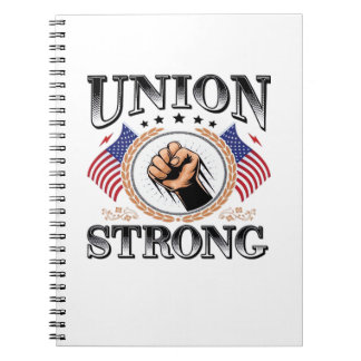 Union Strong American Flag Labour Day Viral Notebook