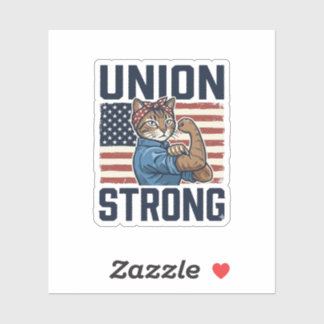 Union Strong Cat Worker Patriotic Vintage Shirt De