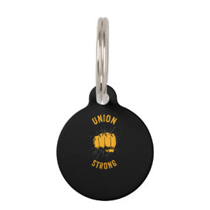 Union Strong Fist Proud Labour Day Workers Septemb Pet Tag