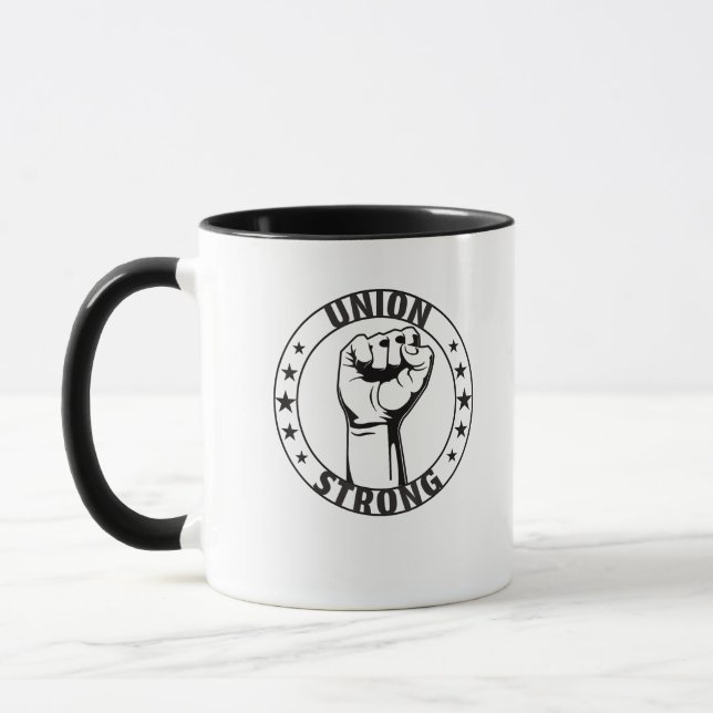 Union Strong For Proud Skilled Union Worker Mug (Left)