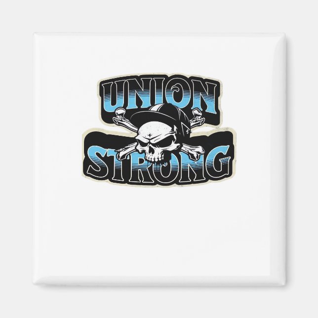 Union Strong Pro Union Hard Hat Union Classic Magnet (Front)