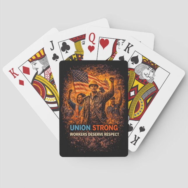 Union Strong Rising Playing Cards (Back)