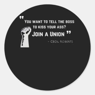 Union Strong - Union Worker Trend Labour Day Classic Round Sticker