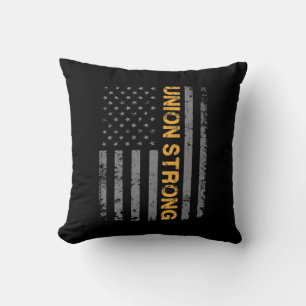 Union Strong With American Flag Classic Cushion