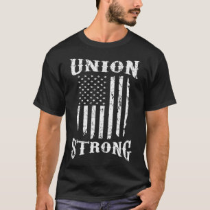 Union Strong Worker gift space theme birthday girl T-Shirt