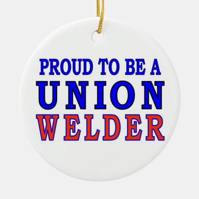 UNION WELDER CERAMIC ORNAMENT (Front)