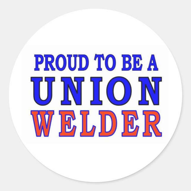 UNION WELDER CLASSIC ROUND STICKER (Front)