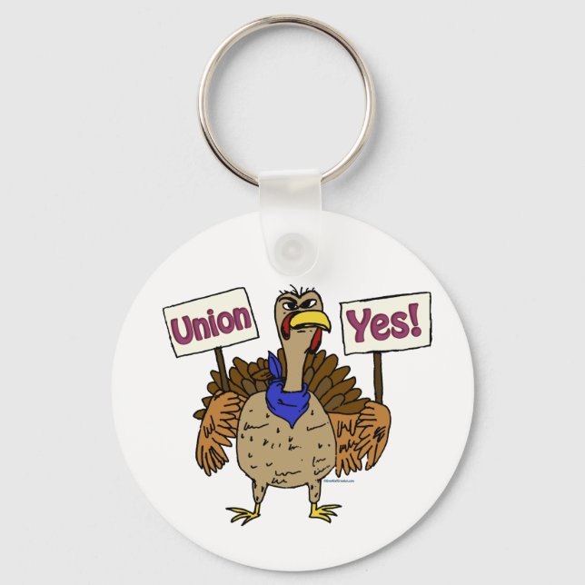 Union Yes Turkey; Talking Turkey Union Yes Key Ring (Front)