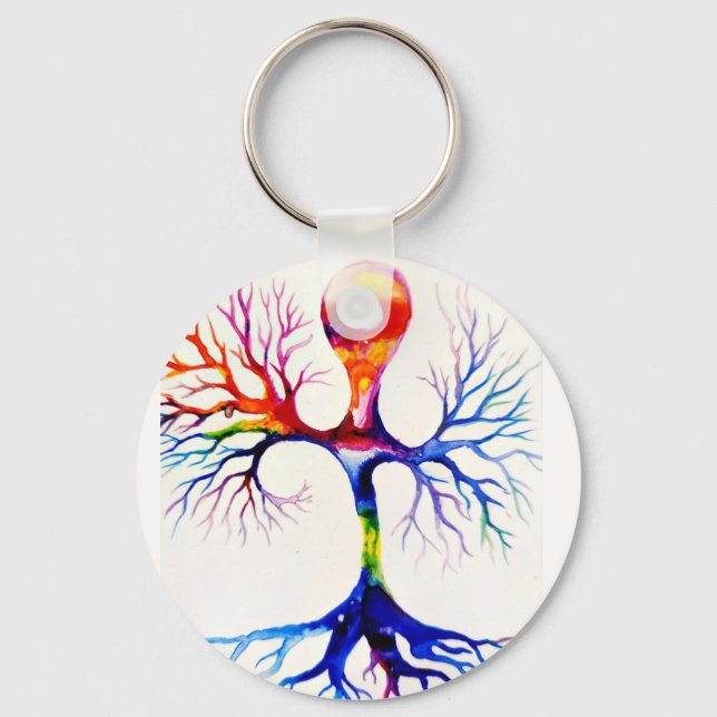 Unipolar neuron    key ring (Front)