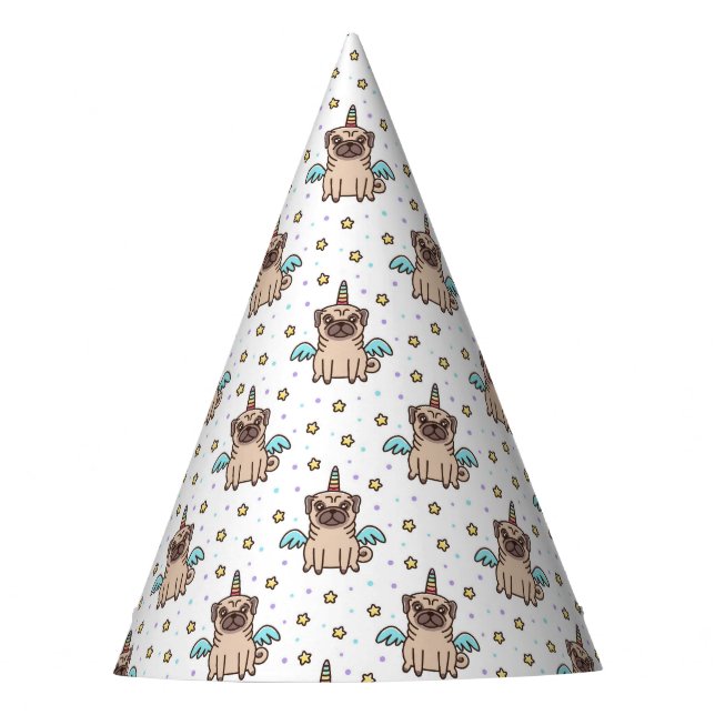 Unipug Pattern Party Hat (Front)