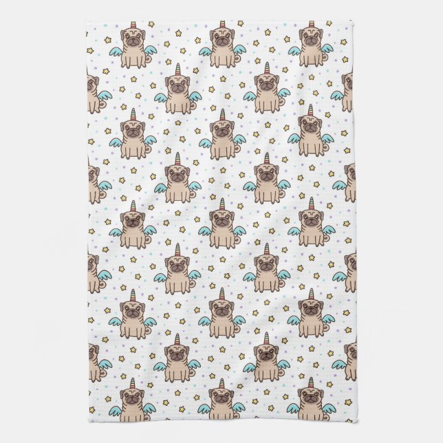 Unipug Pattern Tea Towel (Vertical)