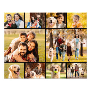Unique 10 Photo Collage Minimalist Simple Print