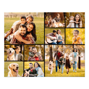 Unique 10 Photo Collage Simple Black