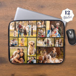 Unique 12 Photo Collage Minimalist Simple Laptop Sleeve<br><div class="desc">Unique 12 Photo Collage Minimalist Simple Laptop Sleeve. Carry your favourite memories with while protecting your laptop by creating a unique and fun photo laptop sleeve utilising this easy-to-upload template with 12 pictures in various shapes and sizes to accommodate a wide range of photographic subjects. Personalise with your custom text...</div>