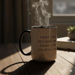 Unique 15 oz Combo Mug with Personalized Text