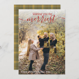 Unique 2 Photo - IN Cell Photo Holiday Wishes Invitation