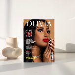 Unique 30th Birthday Custom Photo Magazine Cover Invitation<br><div class="desc">Turn the spotlight on with this bold and stylish magazine cover inspired invitation! Featuring a customisable background photo and modern red and white text,  this design brings editorial flair to your celebration. Perfect for a fashion forward 30th birthday that deserves front-page attention.</div>