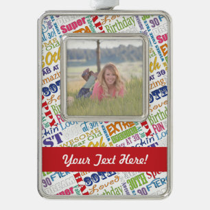 Unique 30th Birthday Party Personalised Gifts Silver Plated Framed Ornament