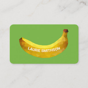 Unique 3D Banana Curved Typography Business Card