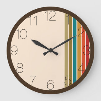 Unique 70's Coloured Stripe Wall Clock