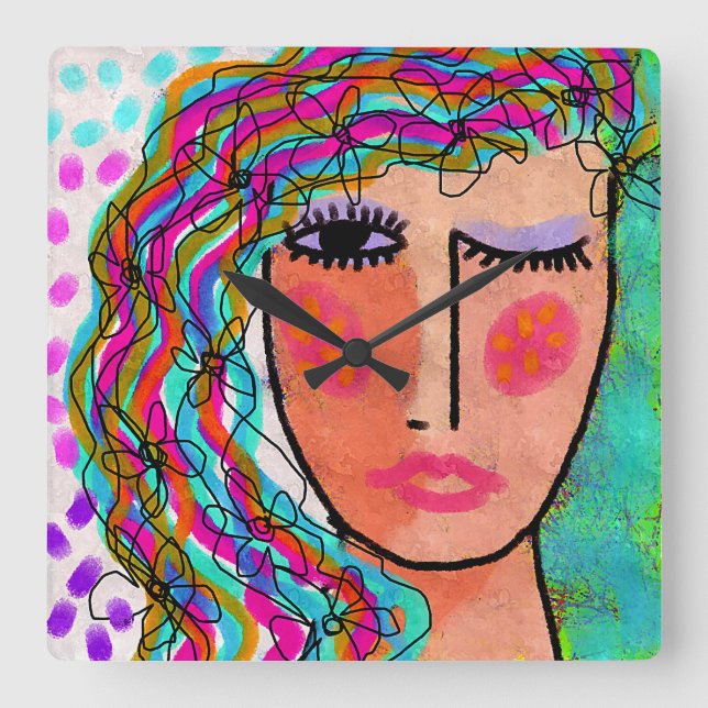 Unique Abstract Art Clock (Front)