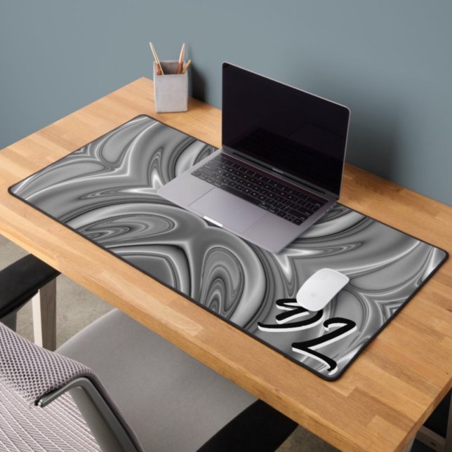 Unique Abstract B&W  Marble Liquid  Desk Mat (Creator Uploaded)