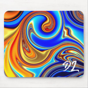 Unique Abstract Colourful Marble Liquid  Mousepad
