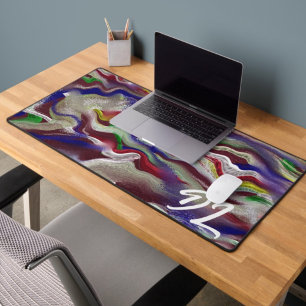 Unique Abstract Colourful Marble Liquid  Mousepad Desk Mat