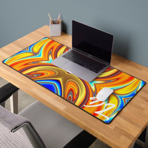 Unique Abstract Colourful Marble Liquid  Mousepad Desk Mat