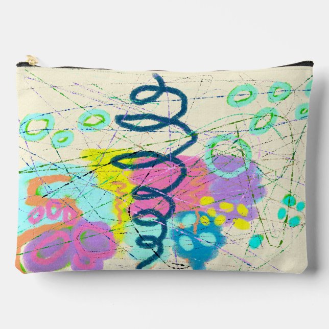 Unique Abstract Digital Art Accessory Pouch (Front)