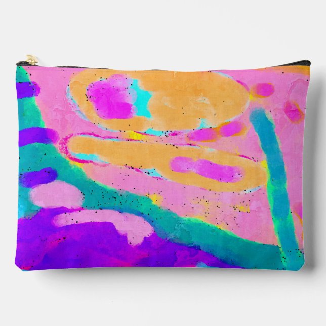 Unique Abstract Digital Painting Accessory Pouch (Front)