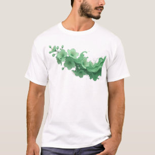 Unique ABSTRACT FLOWER Creative Print T-Shirt