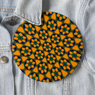 Unique Abstract Flowers Pattern 6 Cm Round Badge