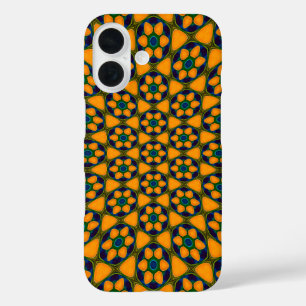Unique Abstract Flowers Pattern iPhone 16 Case
