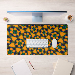 Unique Abstract Flowers Pattern Desk Mat
