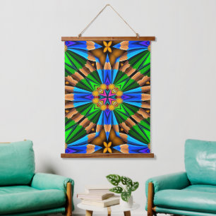 Unique Abstract Flowers Pattern Hanging Tapestry