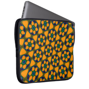 Unique Abstract Flowers Pattern Laptop Sleeve