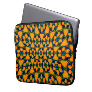 Unique Abstract Flowers Pattern Laptop Sleeve