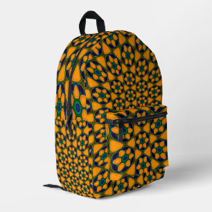 Unique Abstract Flowers Pattern Printed Backpack