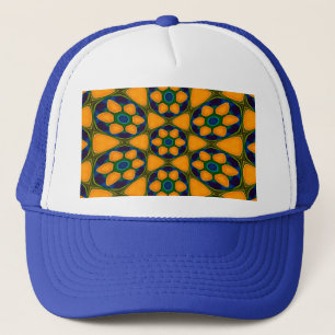 Unique Abstract Flowers Pattern Trucker Hat