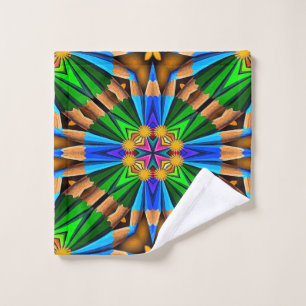 Unique Abstract Flowers Pattern Wash Cloth