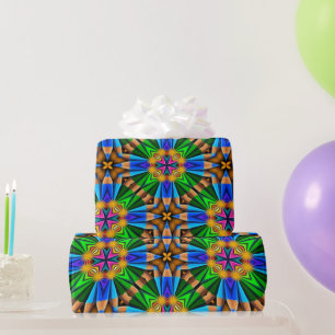 Unique Abstract Flowers Pattern Wrapping Paper