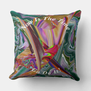 Unique Abstract Marble Liquified  Cushion