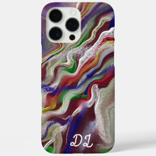 Unique Abstract Marbled Liquified & Colourful iPhone 16 Pro Max Case