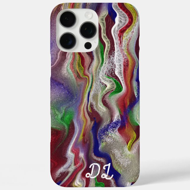 Unique Abstract Marbled Liquified  Oil Paint  Case-Mate iPhone Case (Back)