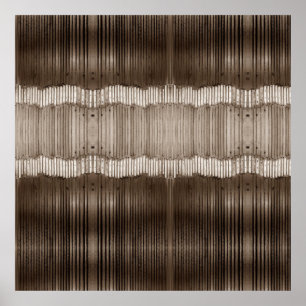 Unique Abstract Pattern Brown and Beige Poster