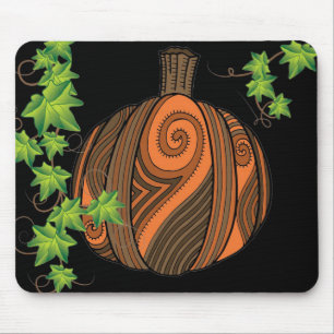Unique Abstract Pumpkin Halloween Mousepad