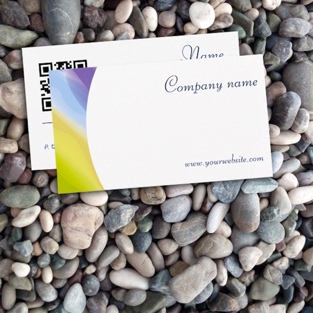 Unique abstract QR code lavender Business Card (Creator Uploaded)